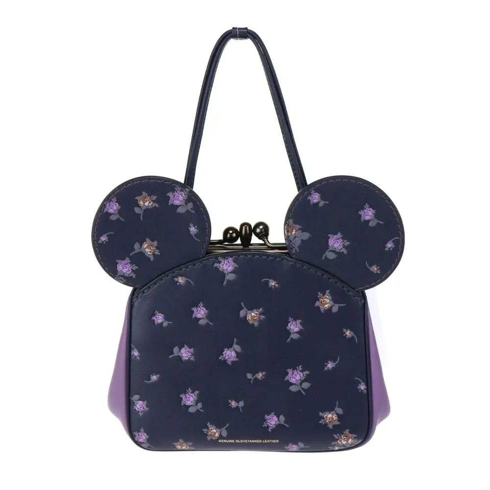 NWT Coach Disney X Minnie Mouse Kisslock Bag Handbag Ears Floral Purse - Picture 10 of 12